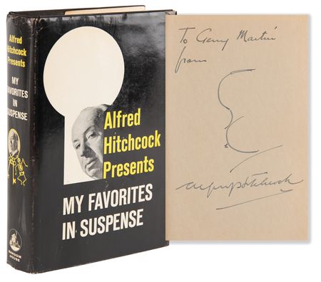 Lot #696 Alfred Hitchcock Signed Book with Sketch - My Favorites in Suspense - Image 1