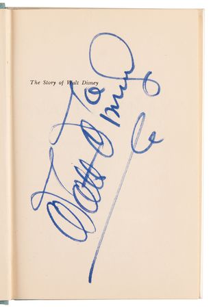 Lot #393 Walt Disney Signed Book - The Story of Walt Disney by Diane Disney Miller - Image 4