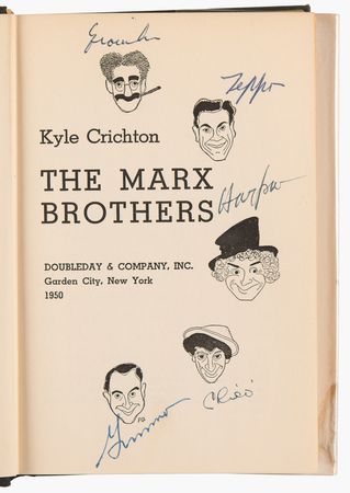 Lot #699 Marx Brothers Multi-Signed Book - 