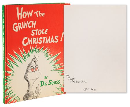 Lot #507 Dr. Seuss Signed Book - How the Grinch Stole Christmas! - Image 1