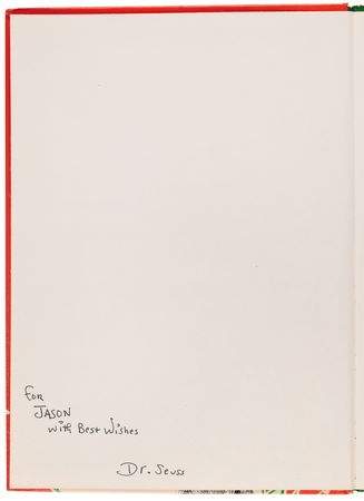 Lot #507 Dr. Seuss Signed Book - How the Grinch Stole Christmas! - Image 4