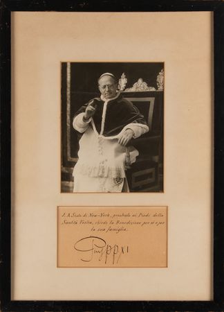 Lot #214 Pope Pius XI Signed Apostolic Blessing - Image 1