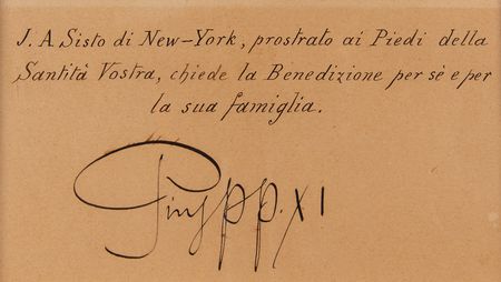 Lot #214 Pope Pius XI Signed Apostolic Blessing - Image 2