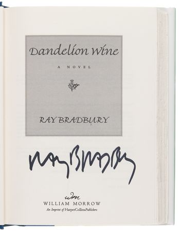 Lot #462 Ray Bradbury (5) Signed Books, with The Martian Chronicles, The Illustrated Man, and Something Wicked This Way Comes - Image 3