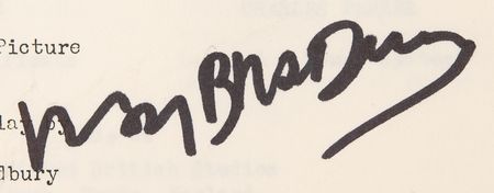 Lot #406 Ray Bradbury Signed Original 'Release Script'  for Moby Dick, with Signed Book and DVD - Image 2