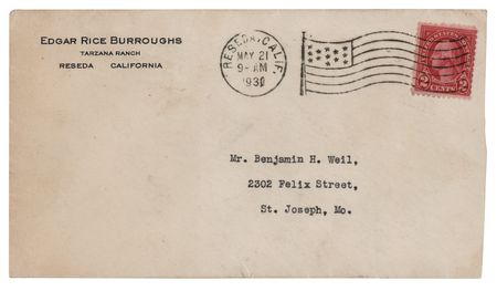 Lot #468 Edgar Rice Burroughs Typed Letter Signed: 