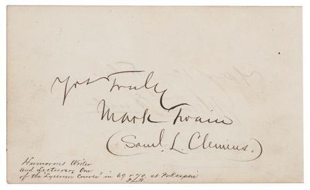 Lot #410 Samuel L. Clemens and 