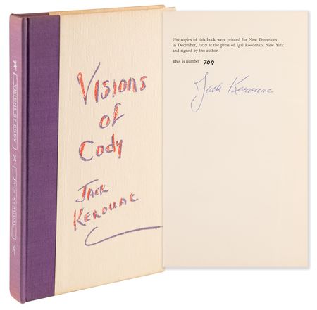Lot #454 Jack Kerouac Signed Book - Excerpts from Visions of Cody (Ltd. Ed. #709/750) - Image 1