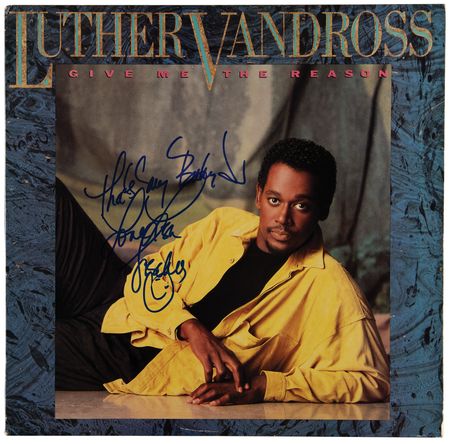 Lot #920 Luther Vandross Signed Album - Give Me the Reason - Image 1