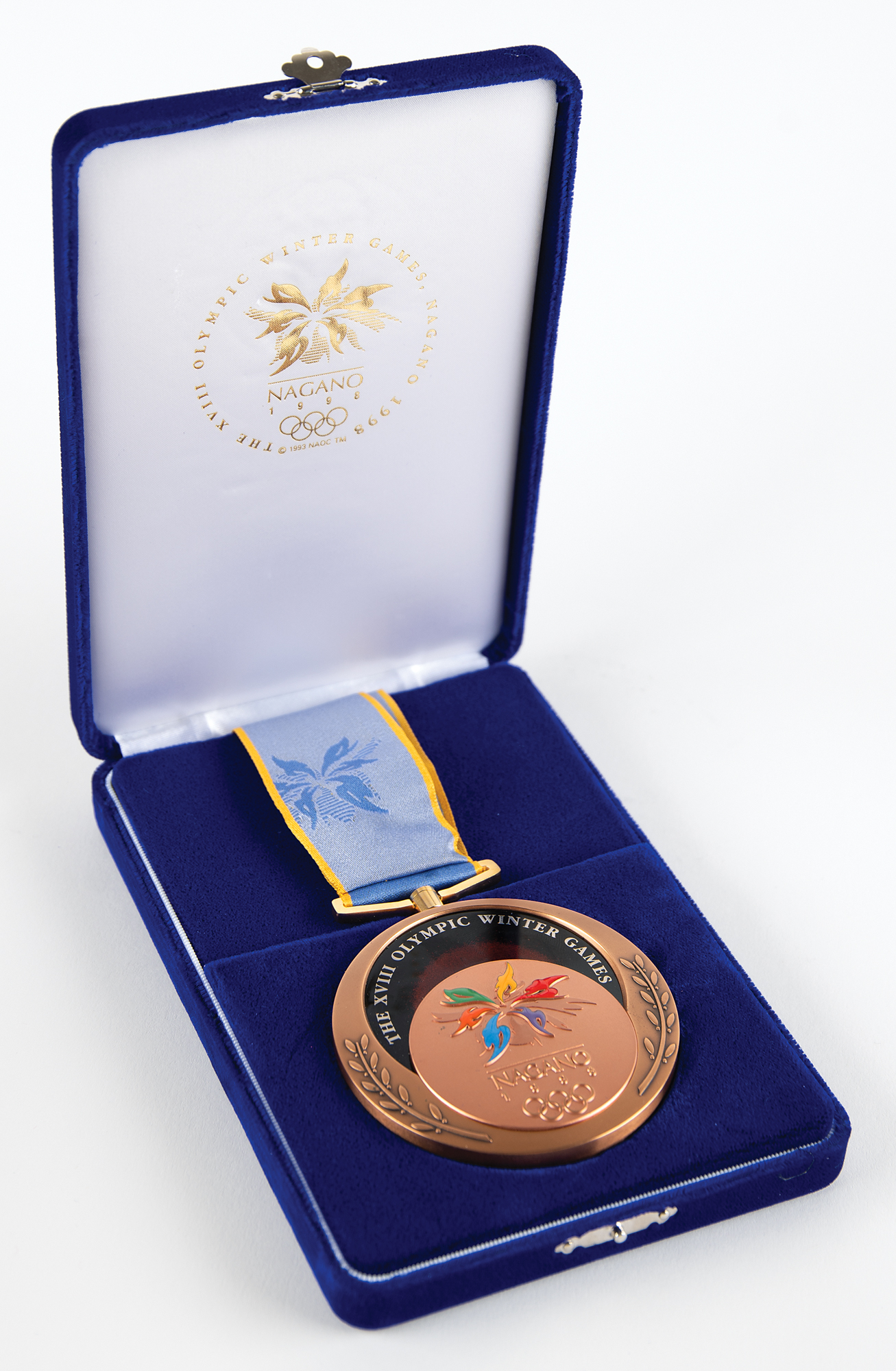 NAGANO オリンピック 24k Japanese Nagano Olympics Medal Vtg 18th Winter Olympics