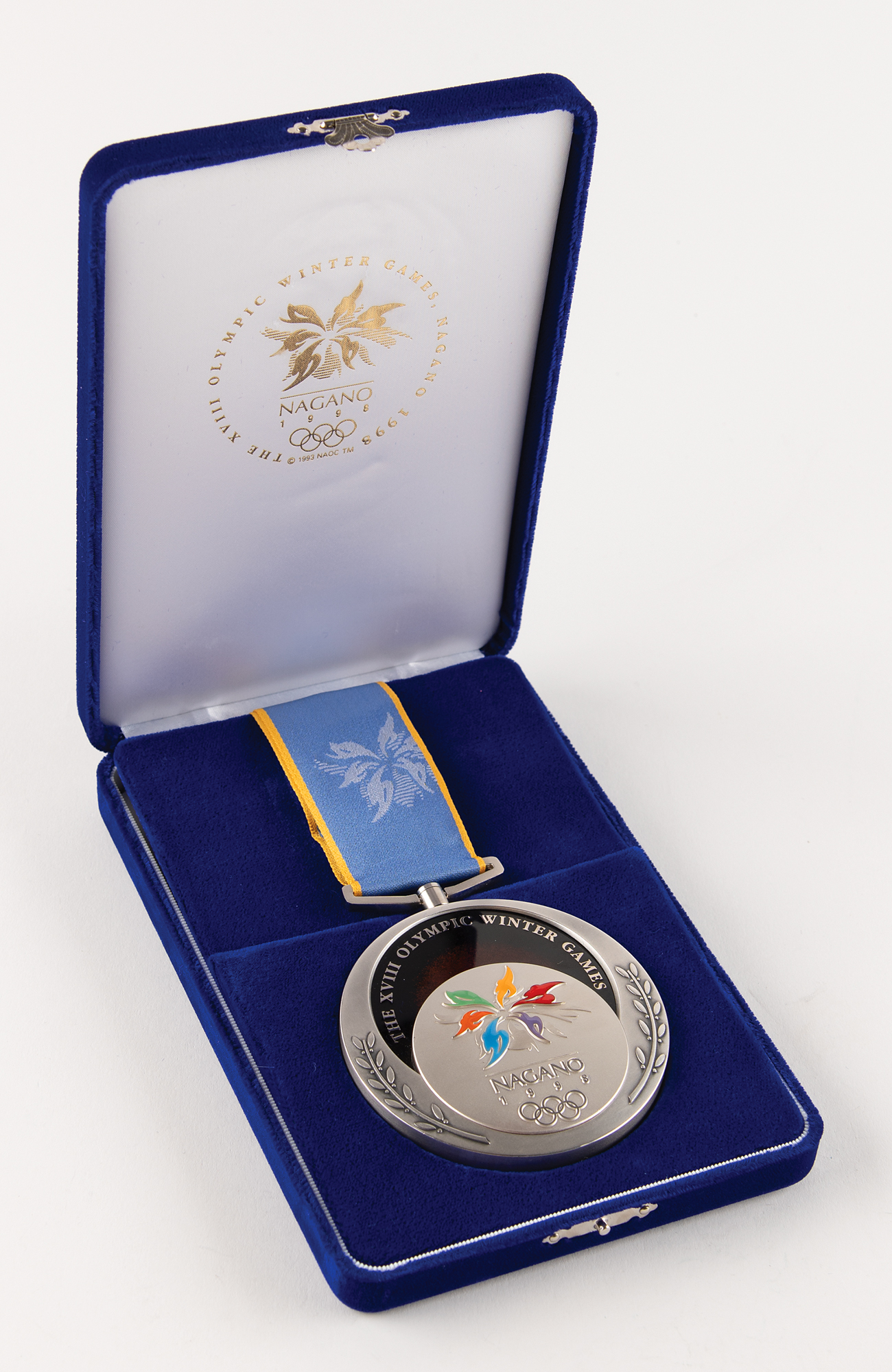Nagano 1998 Winter Olympics Silver Winner's Medal for Ski