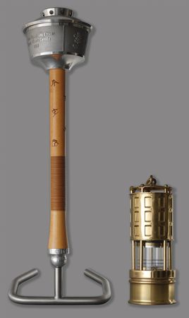 Lot #3015 Calgary 1988 Winter Olympics Torch and Mother Flame Lamp - Image 1