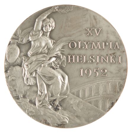Lot #3074 Helsinki 1952 Summer Olympics Silver Winner's Medal - Image 1