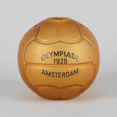 Lot #3332 Amsterdam 1928 Summer Olympics Commemorative Glass Soccer Ball - Image 1