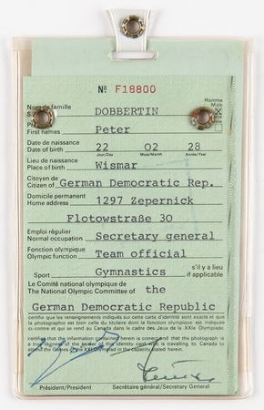 Lot #3246 Montreal 1976 Summer Olympics Team Official ID Card - Image 2
