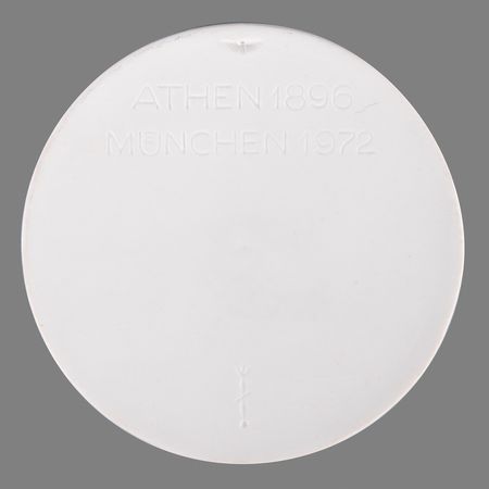 Lot #3360 Munich 1972 Summer Olympics 'Pierre de Coubertin' Porcelain Medallion by Meissen - Image 2