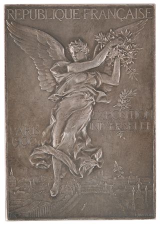 Lot #3042 Paris 1900 Olympics Silvered Bronze Winner's Medal for Shooting - Image 1