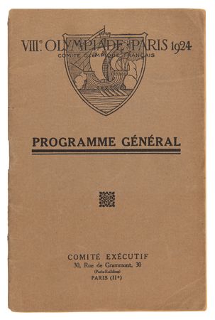 Lot #3280 Paris 1924 Summer Olympics Program - Image 1