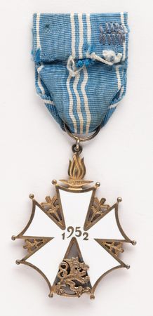 Lot #3229 Helsinki 1952 Summer Olympics 'First Class Cross of Merit' Badge - Image 2