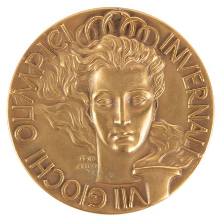 Lot #3076 Cortina 1956 Winter Olympics Gold Winner's Medal - Image 1