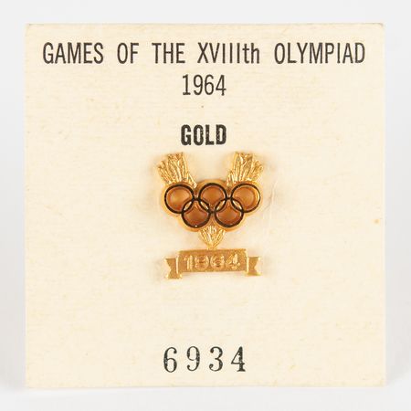 Lot #3251 Tokyo 1964 Summer Olympics Gold Medal Winner's Pin - Image 3