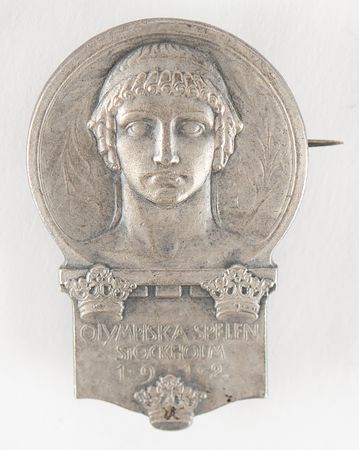 Lot #3218 Stockholm 1912 Olympics Competitor's Badge - Image 1