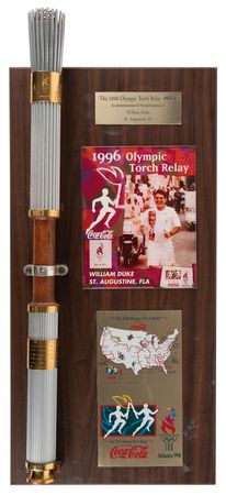Lot #3022 Atlanta 1996 Summer Olympics Torch and Participation Medal - Image 1