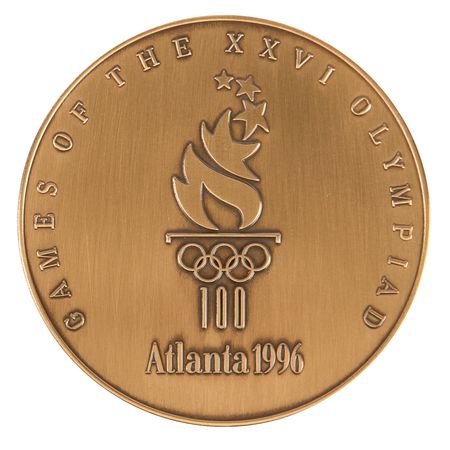 Lot #3022 Atlanta 1996 Summer Olympics Torch and Participation Medal - Image 2