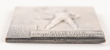 Lot #3045 Paris 1900 Olympics Silvered Bronze Winner's Medal for 'Concours D'Exercices Militaires Preparatoires' - Image 3
