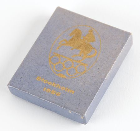 Lot #3137 Stockholm 1956 Summer Olympics Bronze Participation Medal with Box - Image 3