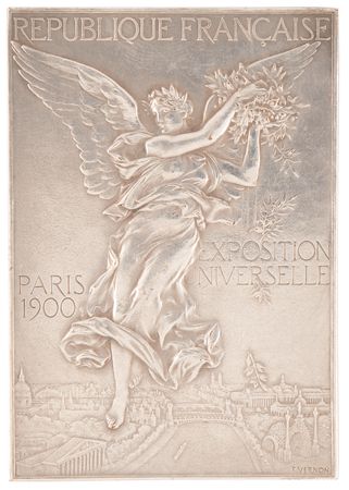 Lot #3046 Paris 1900 Olympics Silvered Bronze Winner's Medal for Pigeon Shooting - Image 1