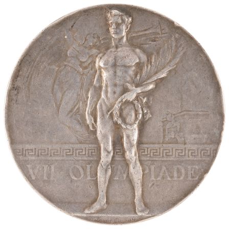 Lot #3062 Antwerp 1920 Olympics Silver Winner's Medal - Image 1