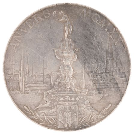 Lot #3062 Antwerp 1920 Olympics Silver Winner's Medal - Image 2