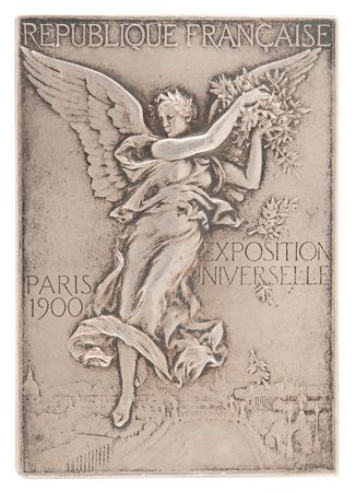 Lot #3048 Paris 1900 Olympics Silver Winner's Medal for Fencing - Concours d'Epee - Image 1