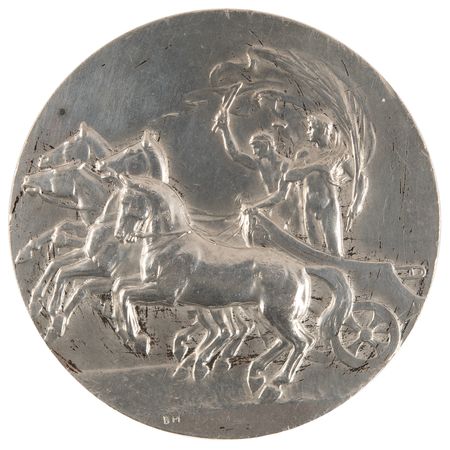 Lot #3123 London 1908 Olympics Silvered Bronze Participation Medal - Image 1