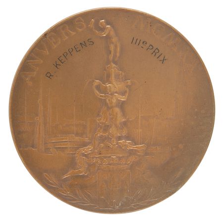 Lot #3063 Antwerp 1920 Olympics Bronze Winner's Medal for Field Hockey - Image 2