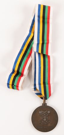 Lot #3086 Grenoble 1968 Winter Olympics Bronze Winner's Medal for Ice Hockey - Image 1