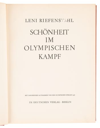 Lot #3309 Leni Riefenstahl: Beauty in the Olympic Games (First Edition) - Image 3