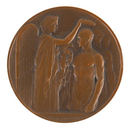 Lot #3127 Paris 1924 Summer Olympics Participation Medal and Diploma - Image 2