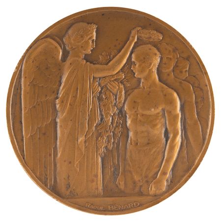 Lot #3128 Paris 1924 Summer Olympics Bronze Participation Medal - Image 1