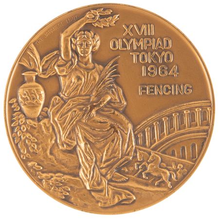 Lot #3084 Tokyo 1964 Summer Olympics Collection of (3) Winner's Medals: Gold, Silver, and Bronze - Image 6