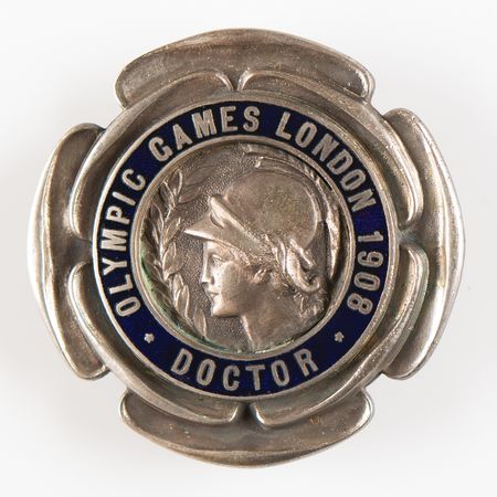 Lot #3201 London 1908 Olympics 'Doctor' Badge - Image 1