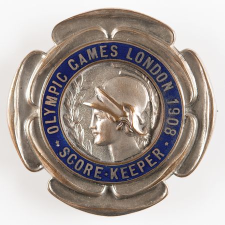 Lot #3205 London 1908 Olympics 'Score-Keeper' Badge - Image 1