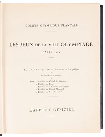 Lot #3286 Paris 1924 Summer Olympics Official Report - Image 2
