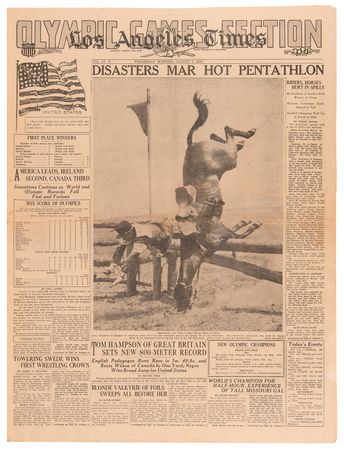 Lot #3333 Los Angeles 1932 Summer Olympics: Collection of (8) Los Angeles Times Newspaper 'Olympic Games' Sections - Image 3
