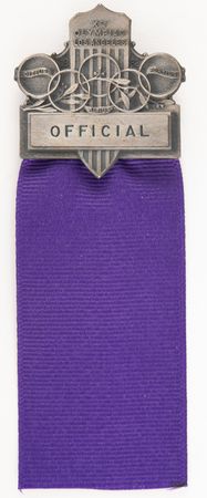 Lot #3224 Los Angeles 1932 Summer Olympics Official's Badge - Image 1