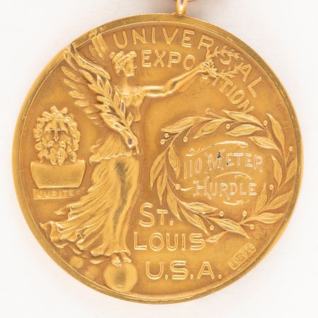 Lot #3055 St. Louis 1904 Olympics Gold Winner's Medal with Case for Men's 110m Hurdles - Image 6
