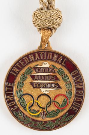 Lot #3195 Official IOC Member Medal - From the