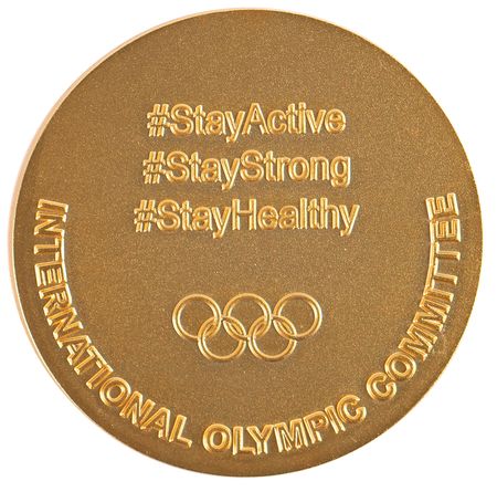 Lot #3385 Tokyo 2020 IOC Commemorative Medal from President Thomas Bach - From the Collection of IOC Member Phillip W. Coles - Image 2