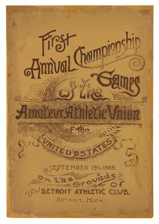 Lot #3276 AAU 1888 'First Annual Championship Games' Program - Image 1